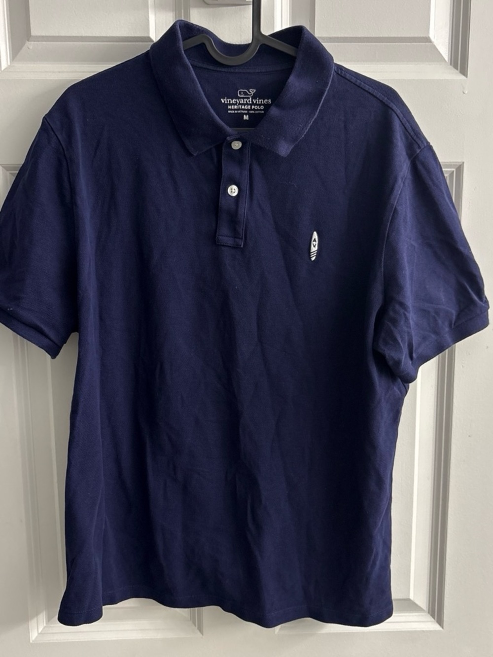 Vineyard Vines Men's Dark Navy Polo with Whale Patch
